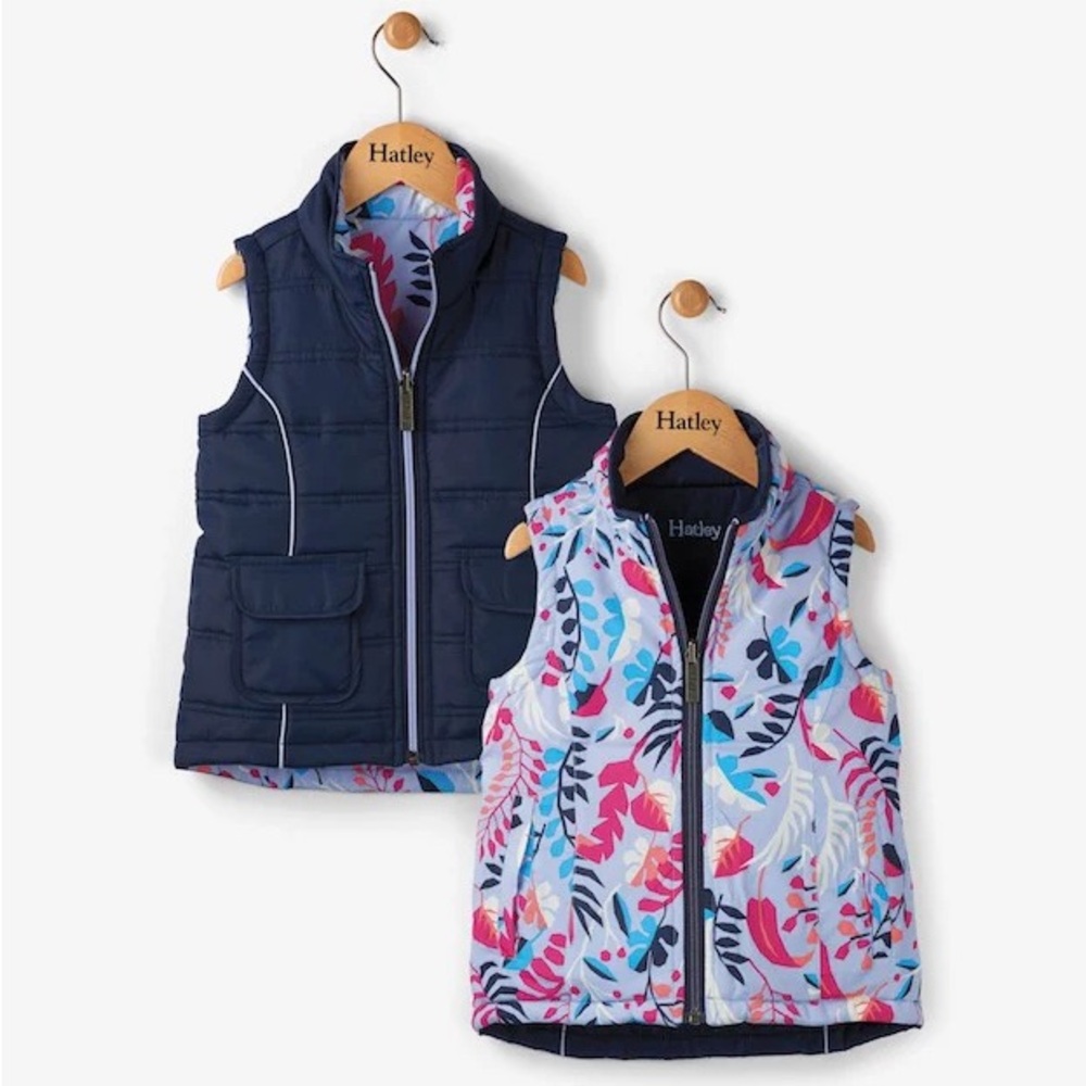 Hatley Reversible Floral and Navy Vest